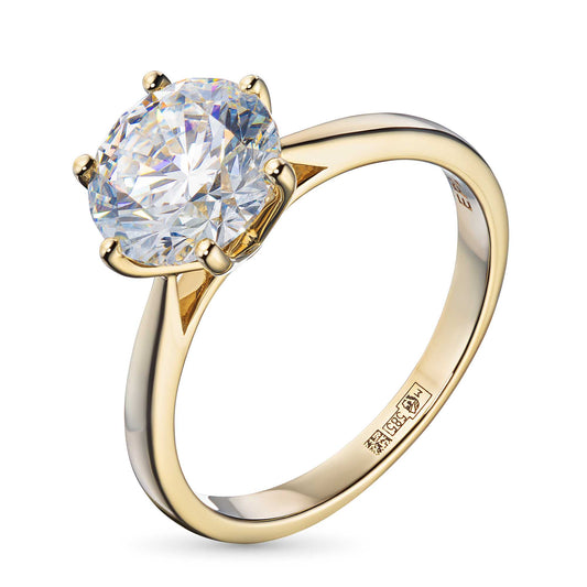14K Yellow Gold Ring with Lab-Created Diamonds 2.120 CT.TW