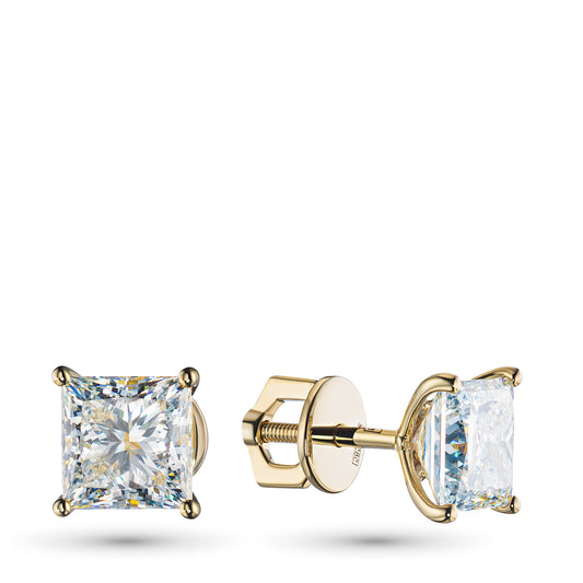 14K Yellow Gold Earring Studs with Lab-Created Diamonds 2.240 CT.TW