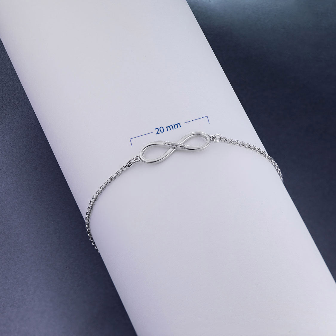 Sterling Silver Bracelet with Lab-Created Diamonds