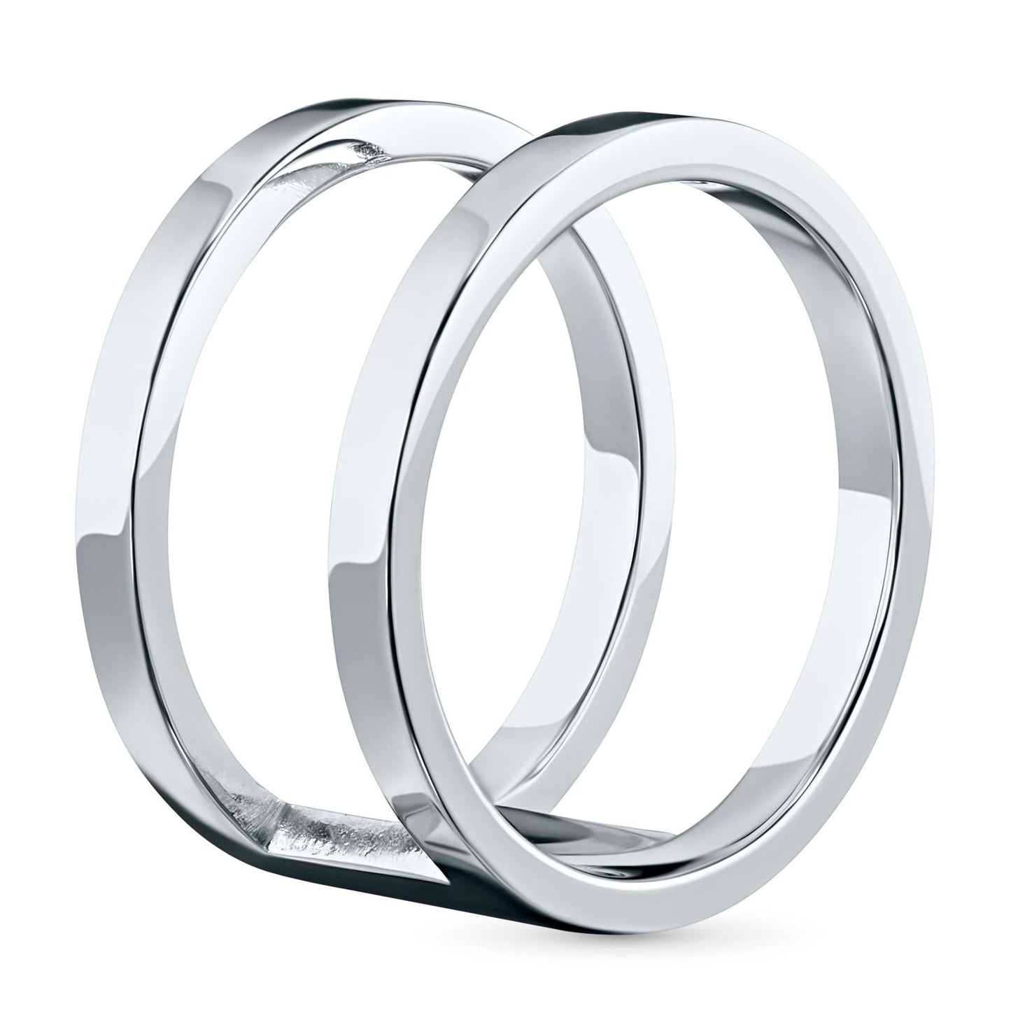 Sterling Silver Ring with Lab-Created Diamonds