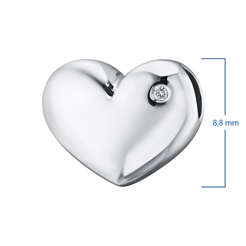 Sterling Silver Pendant with Lab-Created Diamonds