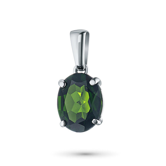 Sterling Silver Pendant with Garnet 1.370 CT.TW