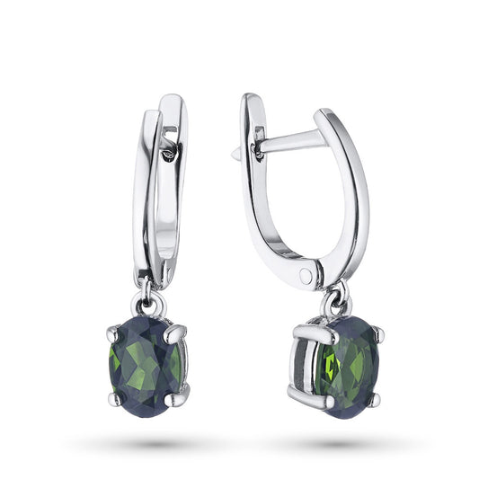 Sterling Silver Earrings with Lab-Created Diamonds 2.740 CT.TW