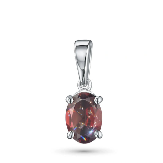 Sterling Silver Pendant with Garnet