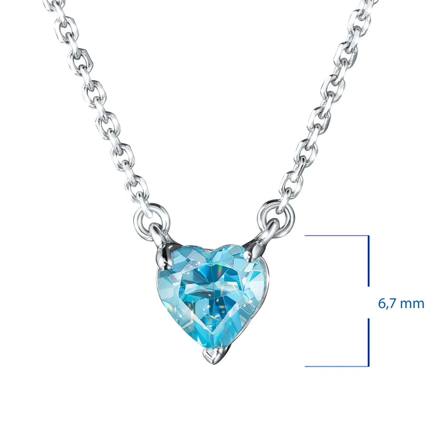 Sterling Silver Necklace with Topaz