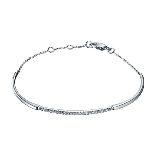 Sterling Silver Bracelet with Lab-Created Diamonds 0.240 CT.TW