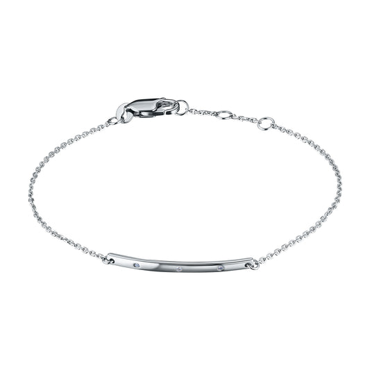 Sterling Silver Bracelet with Lab-Created Diamonds 0.030 CT.TW