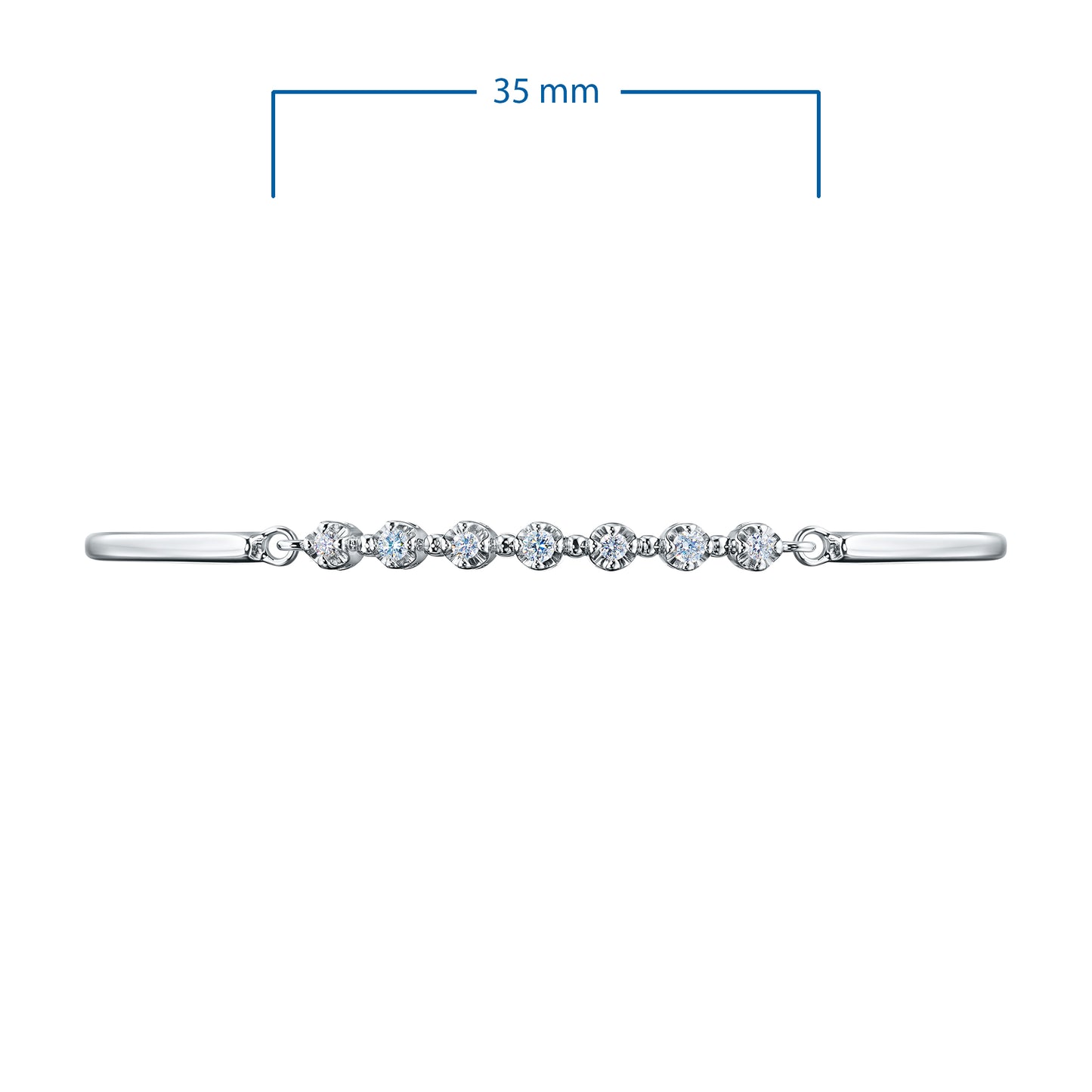 Sterling Silver Bracelet with Lab-Created Diamonds