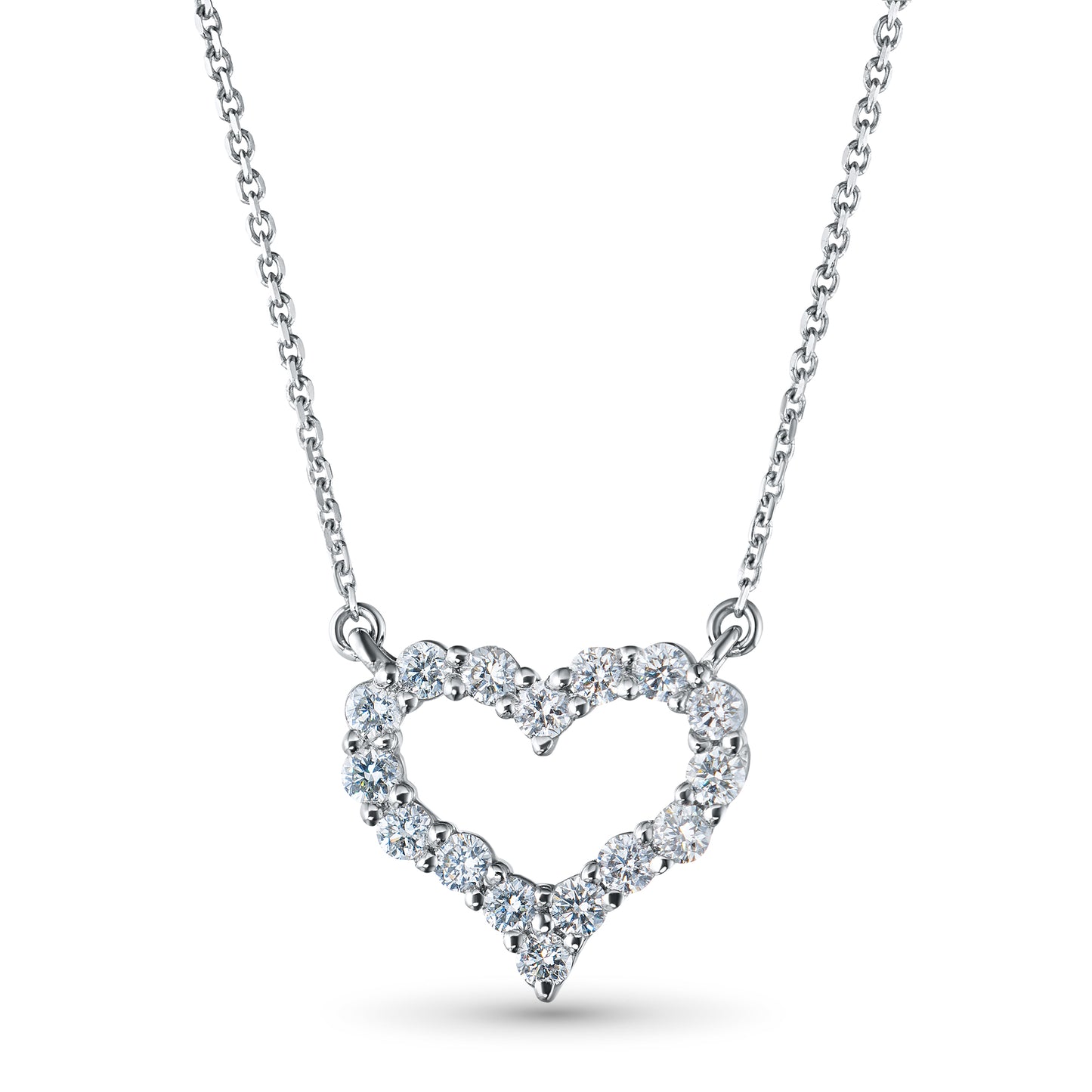 Sterling Silver Necklace with Lab-Created Diamonds