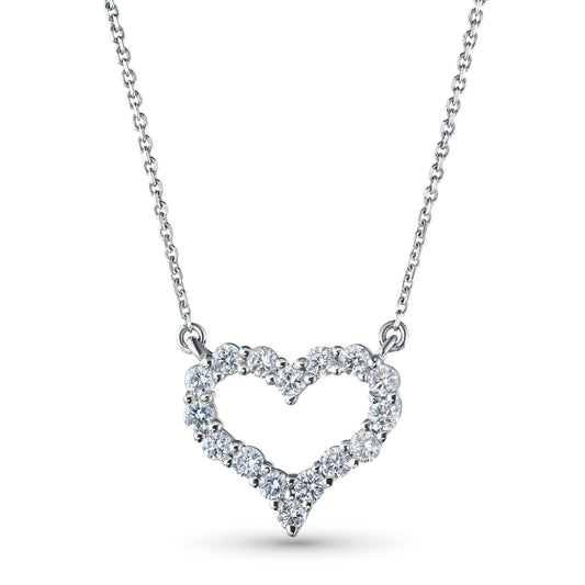 Sterling Silver Necklace with Lab-Created Diamonds