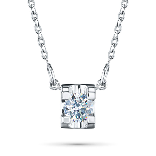 Sterling Silver Necklace with Lab-Created Diamonds 0.180 CT.TW