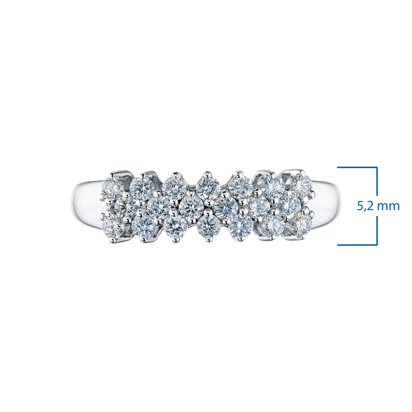 Sterling Silver Ring with Lab-Created Diamonds