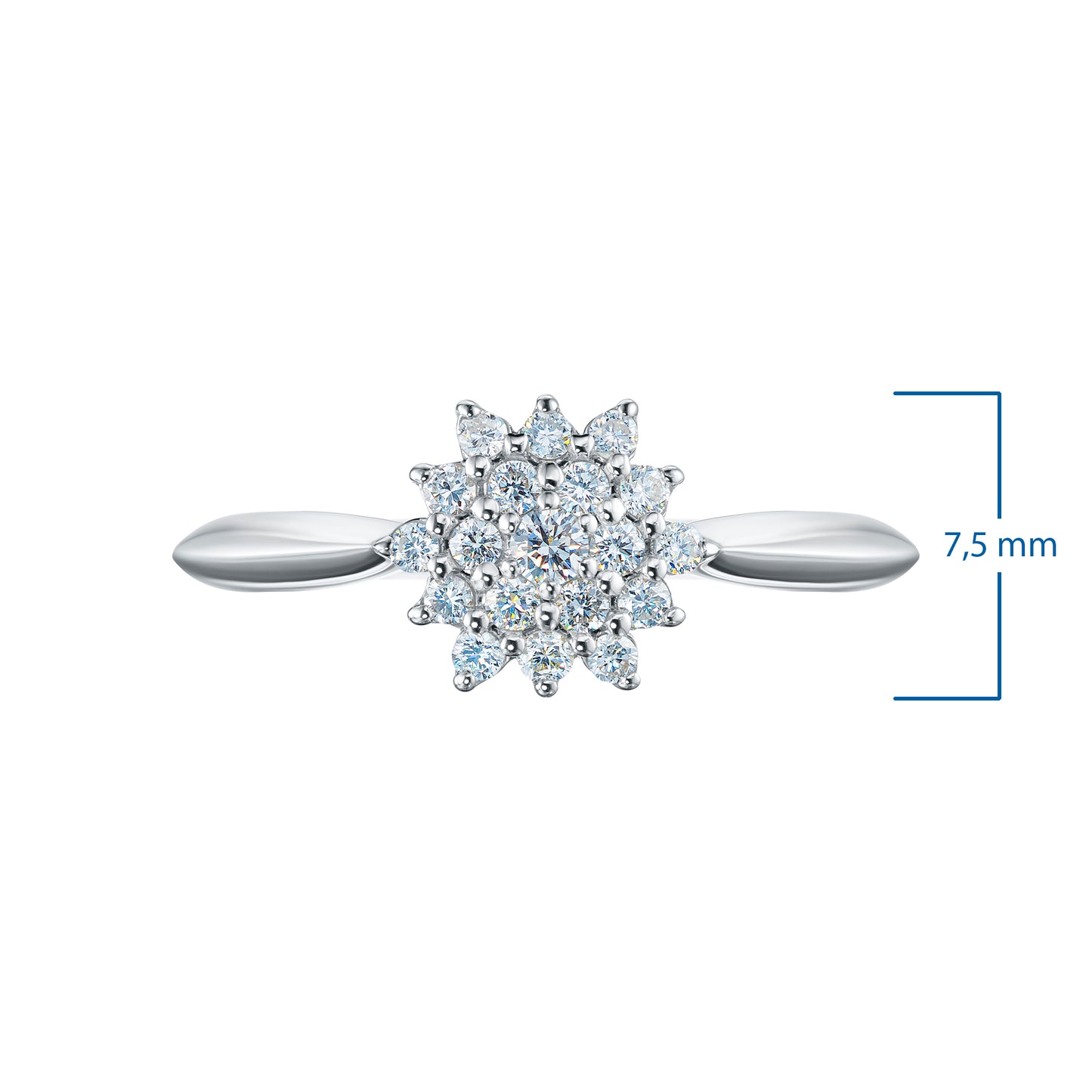 Sterling Silver Ring with Lab-Created Diamonds 0.240 CT.TW