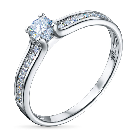 Sterling Silver Ring with Lab-Created Diamonds 0.230 CT.TW