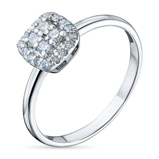 Sterling Silver Ring with Lab-Created Diamonds 0.200 CT.TW