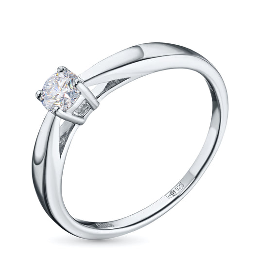 Sterling Silver Ring with Lab-Created Diamonds 0.270 CT.TW