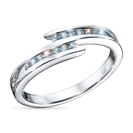 Sterling Silver Ring with Lab-Created Diamonds 0.270 CT.TW