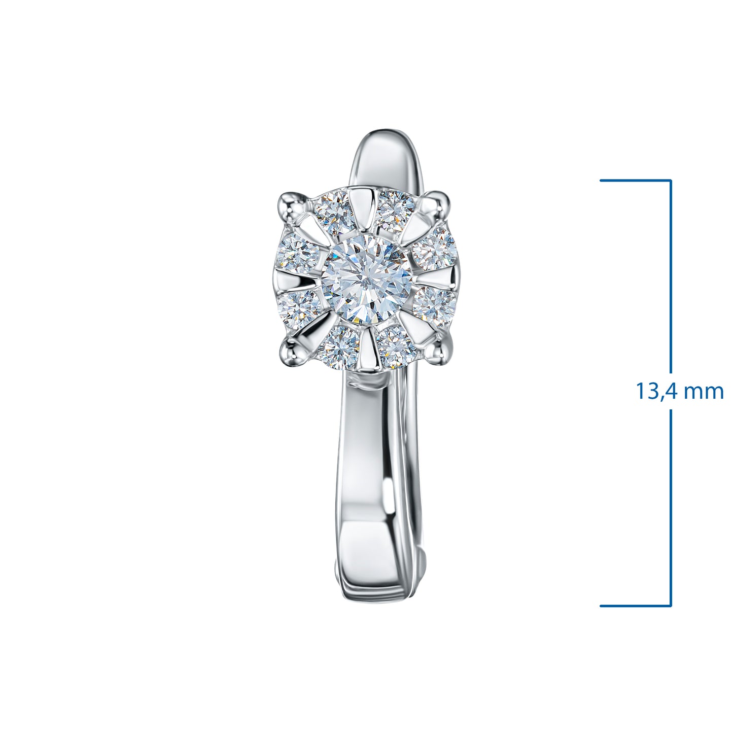 Sterling Silver Earrings with Lab-Created Diamonds 0.310 CT.TW
