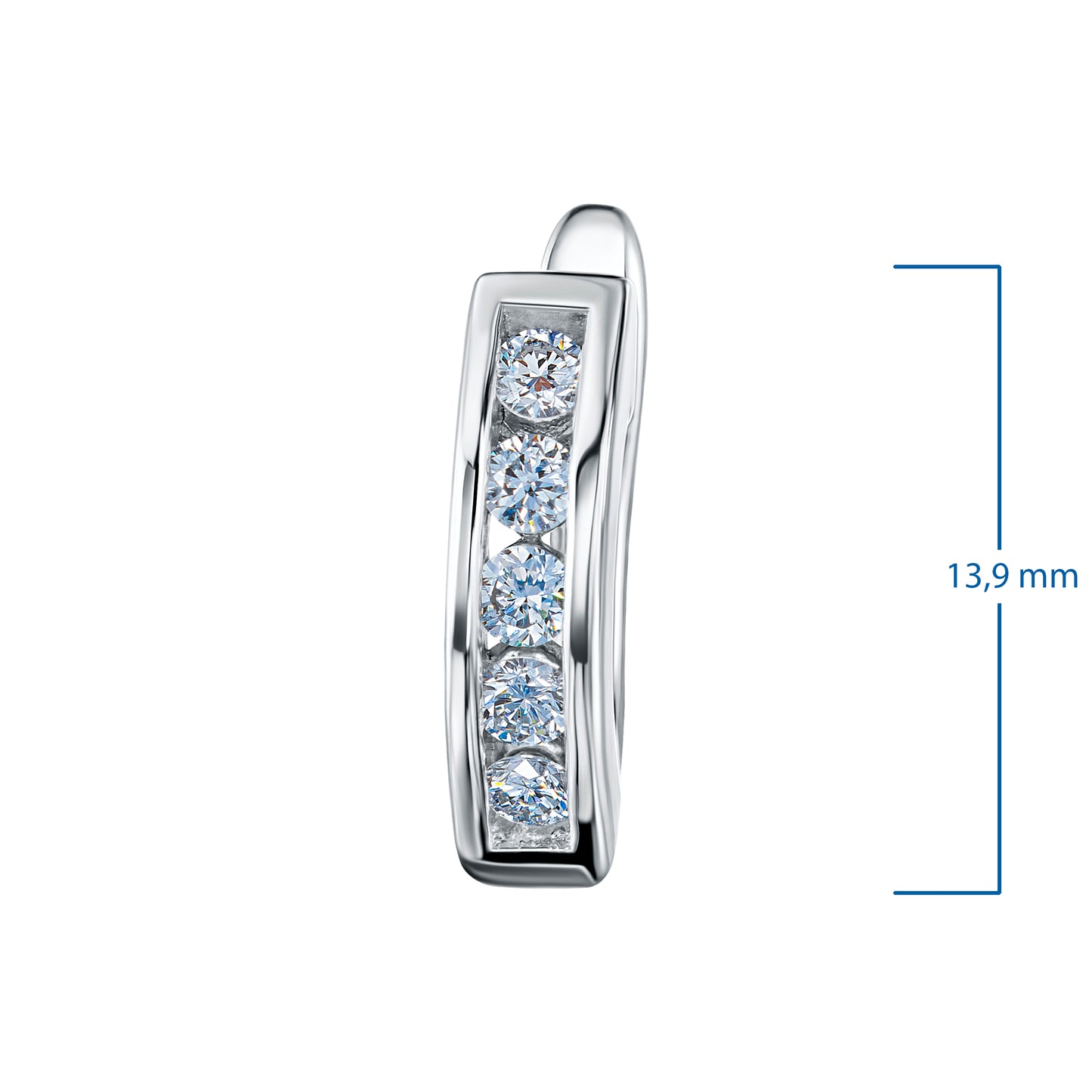 Sterling Silver Earrings with Lab-Created Diamonds 0.450 CT.TW