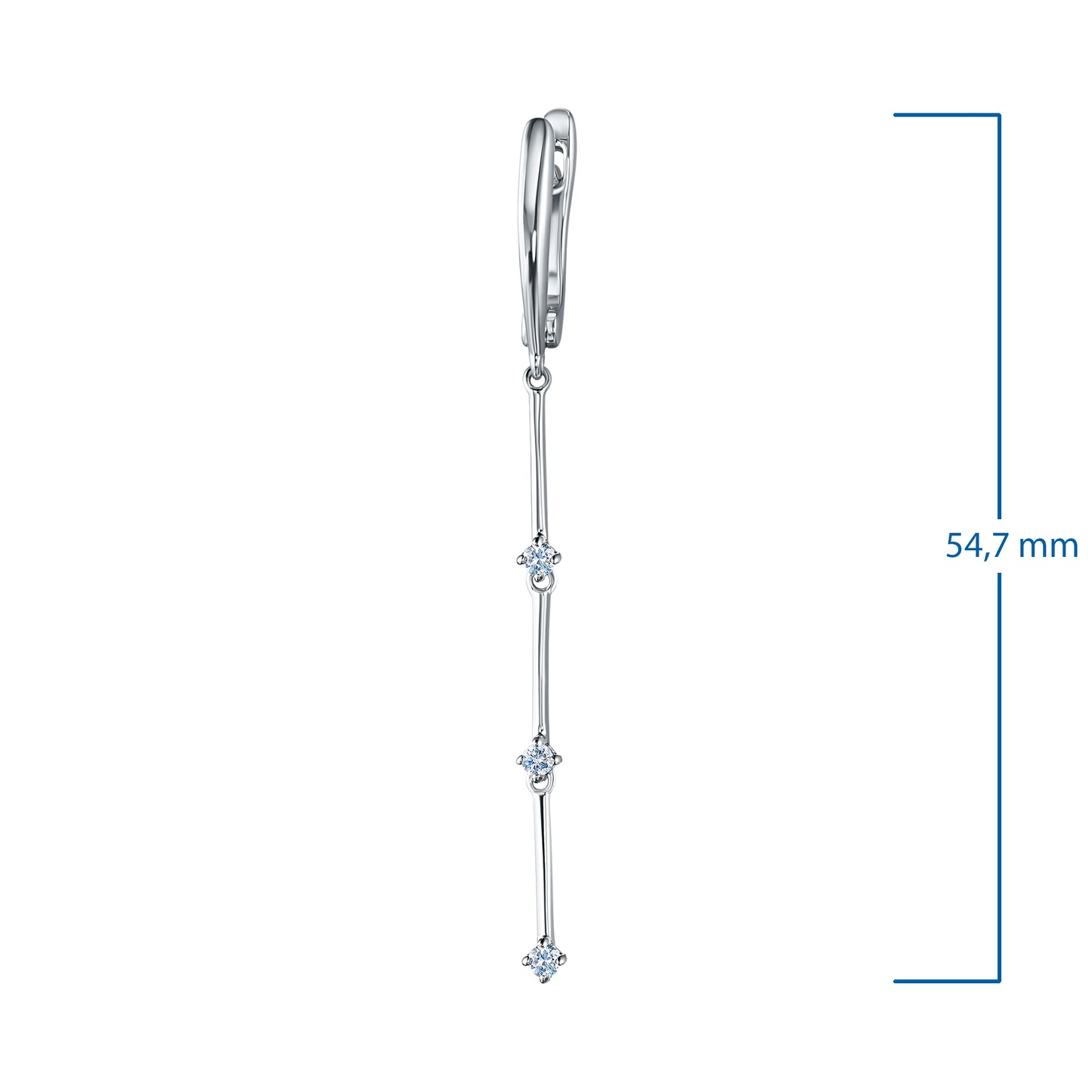 Sterling Silver Earrings with Lab-Created Diamonds 0.210 CT.TW