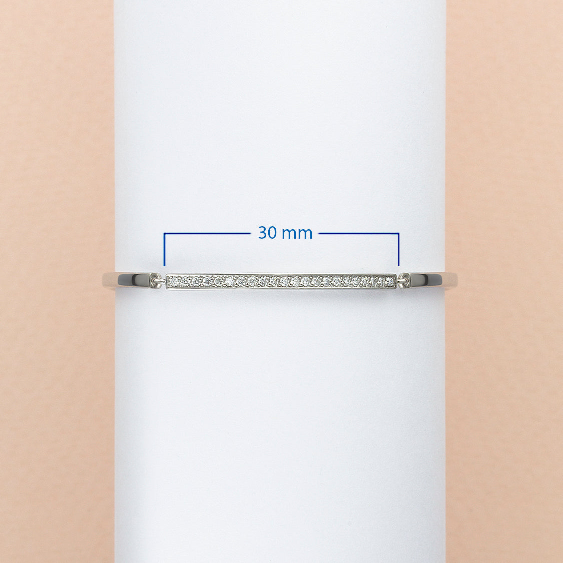 Sterling Silver Bracelet with Lab-Created Diamonds