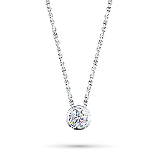 Sterling Silver Necklace with Lab-Created Diamonds 0.450 CT.TW