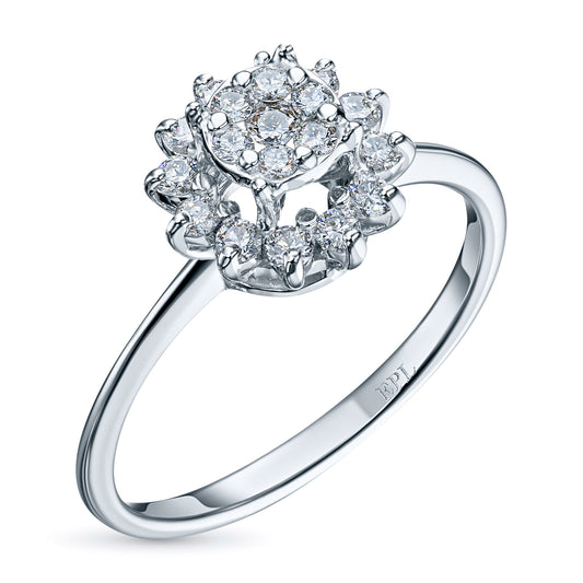 14K White Gold Without Nickel Ring with Lab-Created Diamonds 0.390 CT.TW