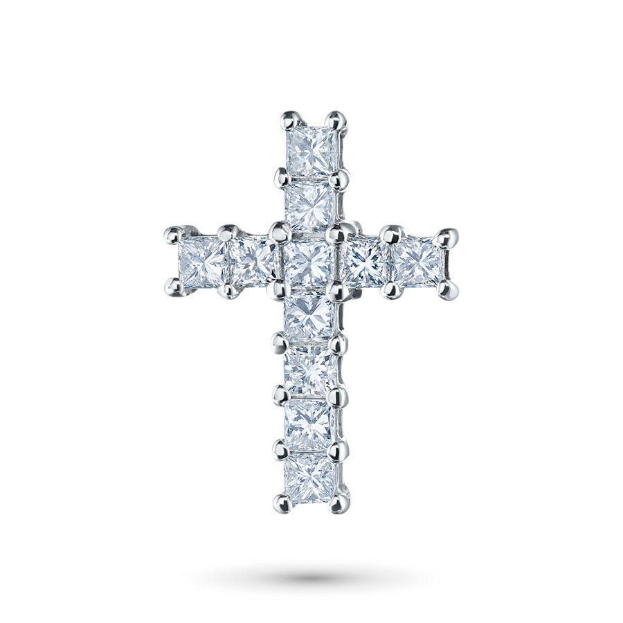 14K White Gold Pendant with Emerald 0.930 CT.TW