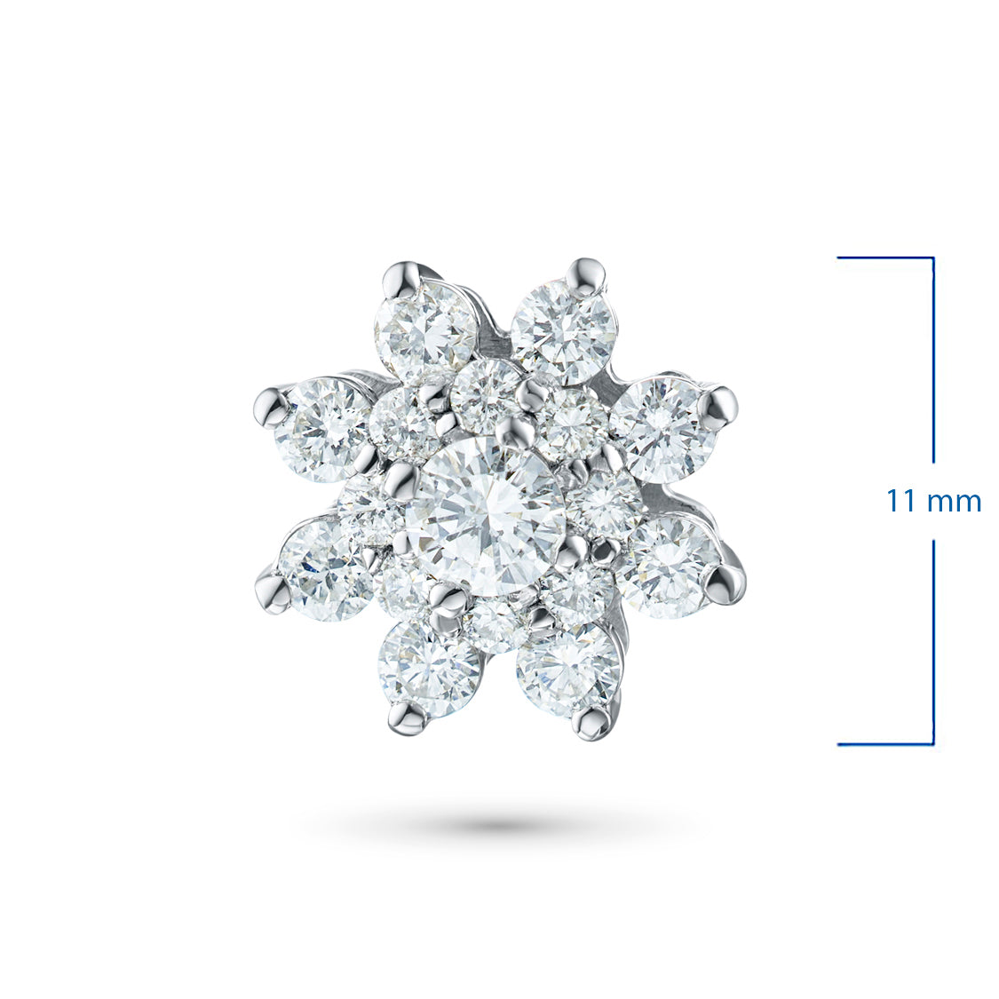 14K White Gold Pendant with Lab-Created Diamonds