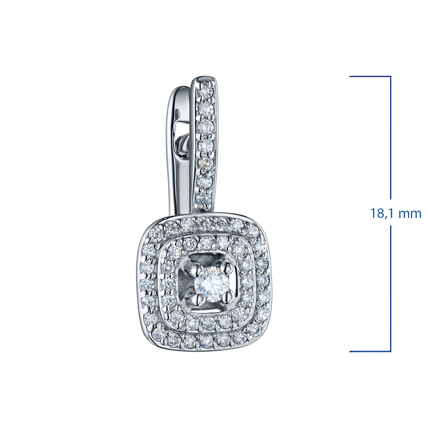 14K White Gold Earrings with Lab-Created Diamonds 0.680 CT.TW