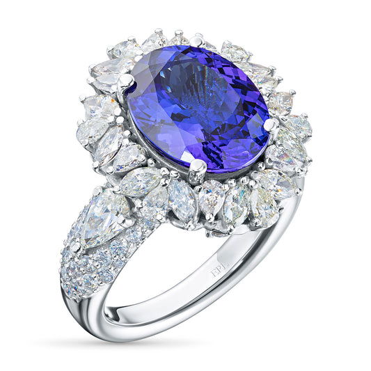 14K White Gold Without Nickel Ring with Lab-Created Diamonds 8.230 CT.TW