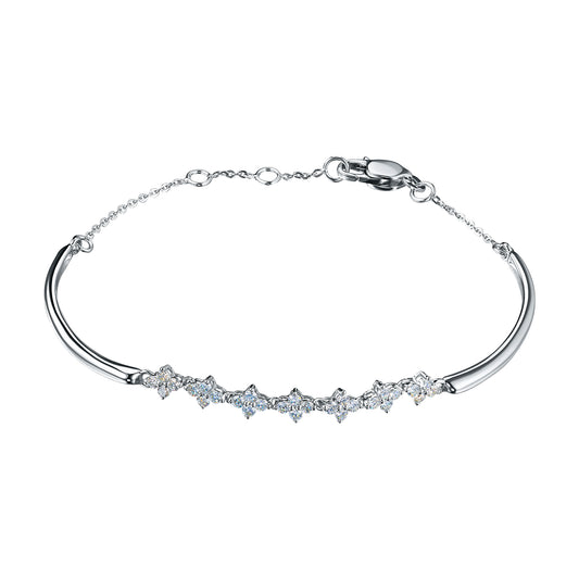 14K White Gold Without Nickel Bracelet with Lab-Created Diamonds 0.550 CT.TW