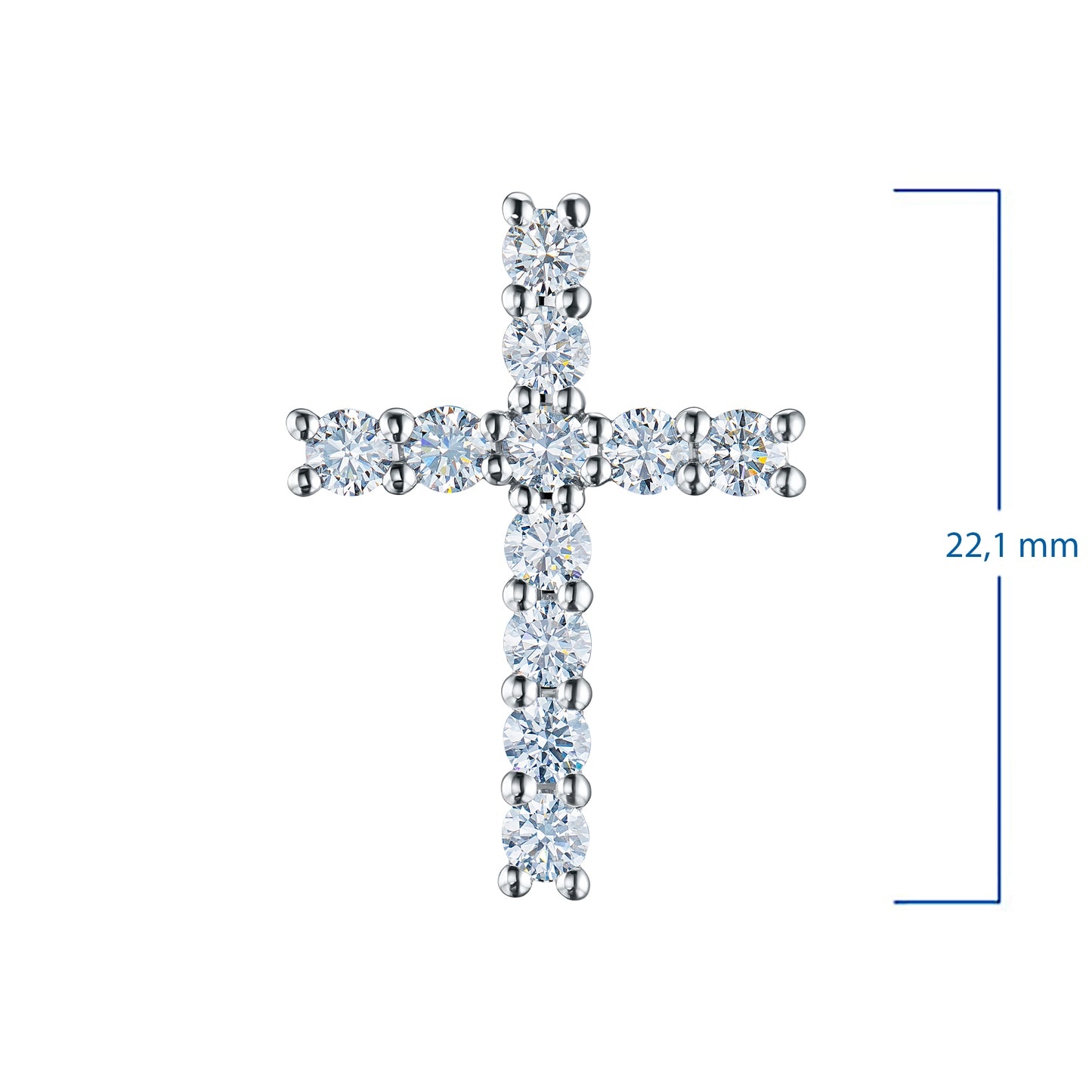 Sterling Silver Pendant with Lab-Created Diamonds