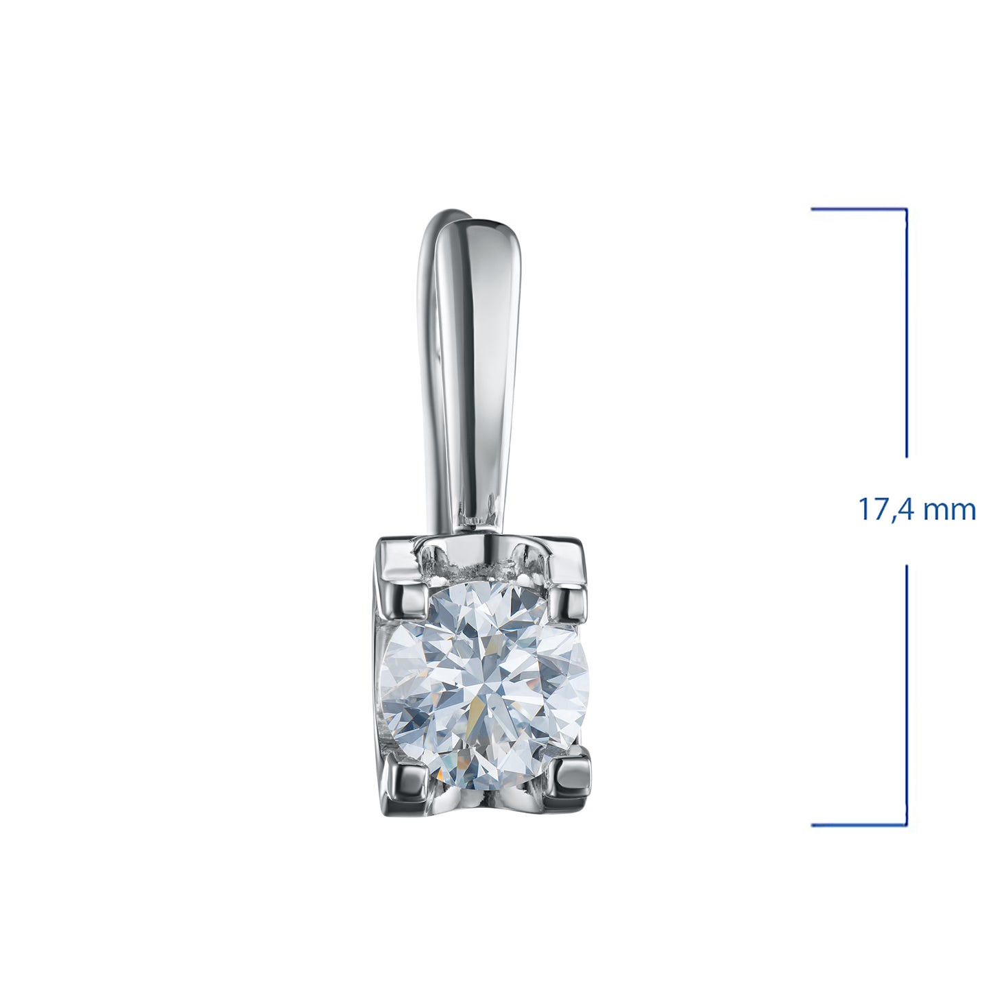 14K White Gold Earrings with Lab-Created Diamonds